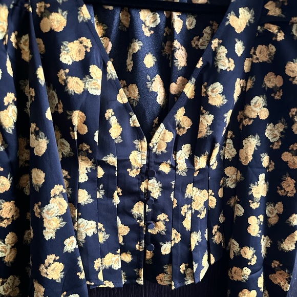 For Love and Lemons Elisa Floral Print Top Blouse - Picture 12 of 15
